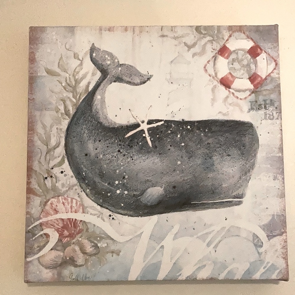 Wall art whale on canvas